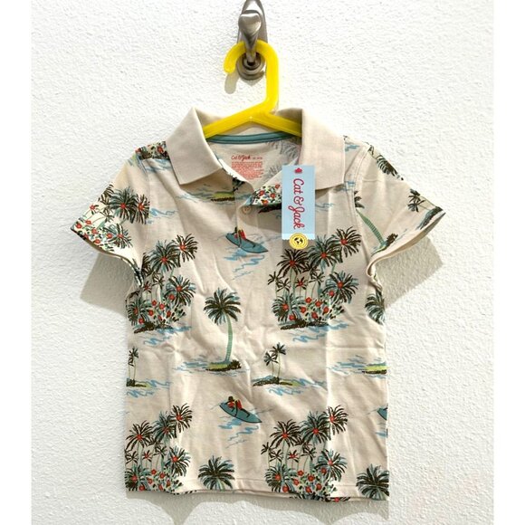 Cat & Jack Other - NWT Boys' Short Sleeve Polo T-Shirt - Cat & Jack™ Beige XS (4/5) - MSRP $10